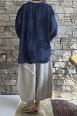 Sabo Boucle Flower Blouse Navy